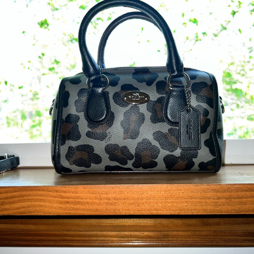 Coach Mini Bennett Ocelot leopard satchel